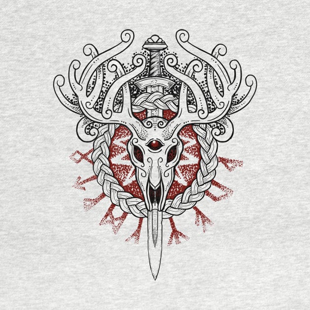 Deer viking skull by BlackForge